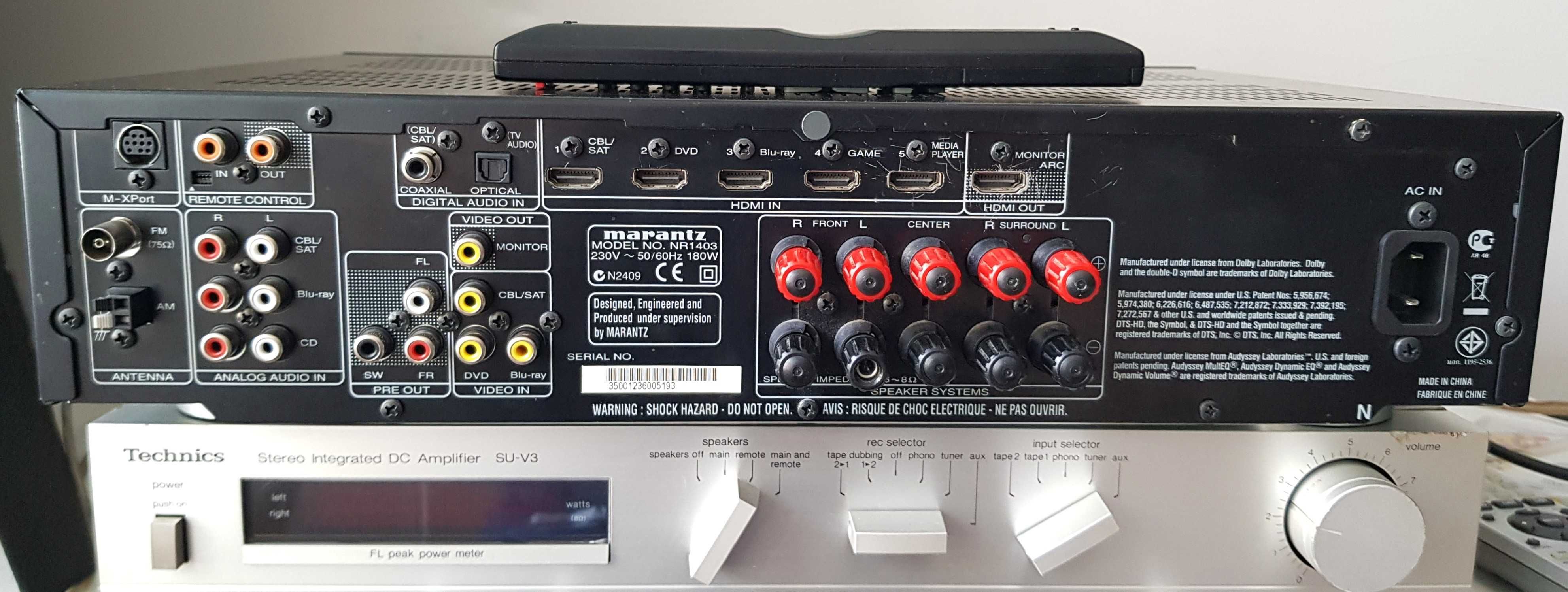 Marantz NR 1403 amplificator stereo si multicanal 5.1 telecomanda