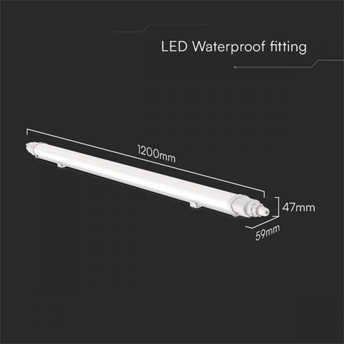 36W 120cm LED Влагозащитено тяло L-Серия 3800LM 4000K
