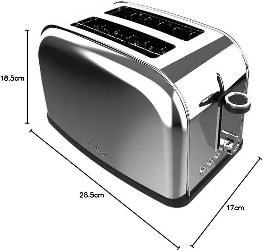 Тостер Cecotec Toastin' time 850 Inox Long Lite, 850W, 2 филийки, Inox