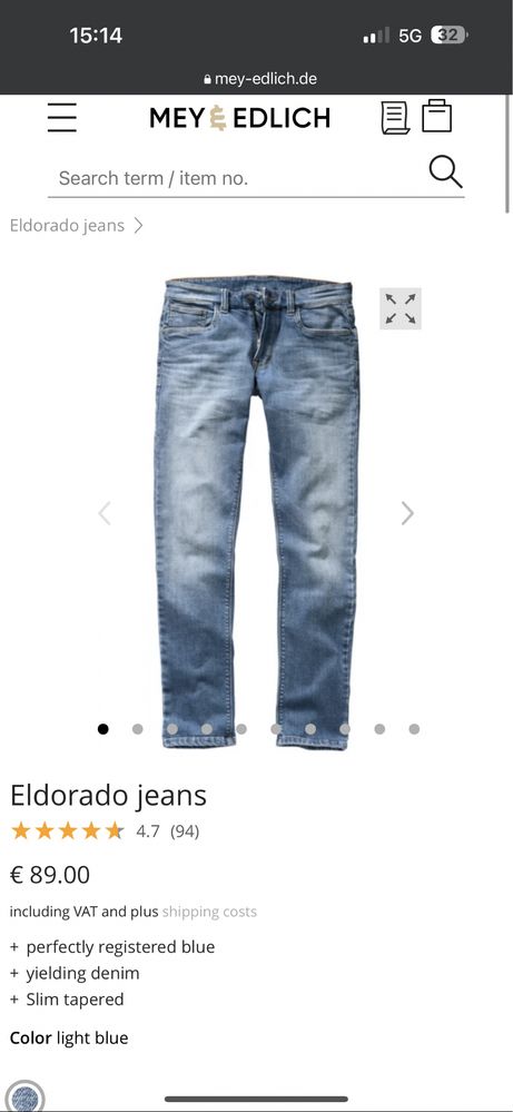 Чисто нови висококачествени дънки Mey-edlich eldorado jeans, раз24(S)