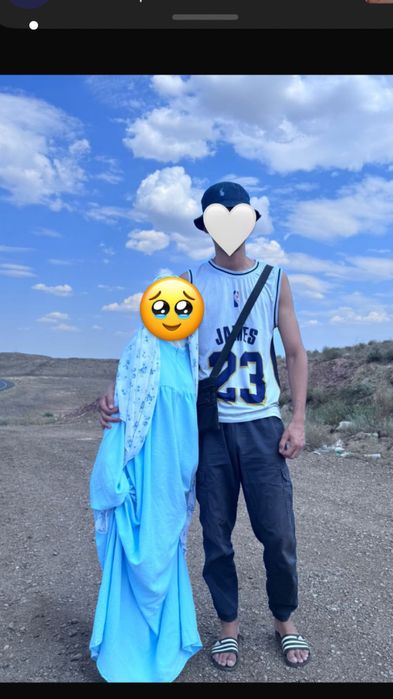 Платье көк цвет новый 1рет киілген в подарок орамал косп беремн атырау