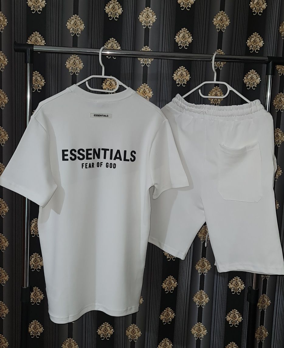 Compleu vară AMIRI  / Essentials  alb negru  / denim tears / Trapstar