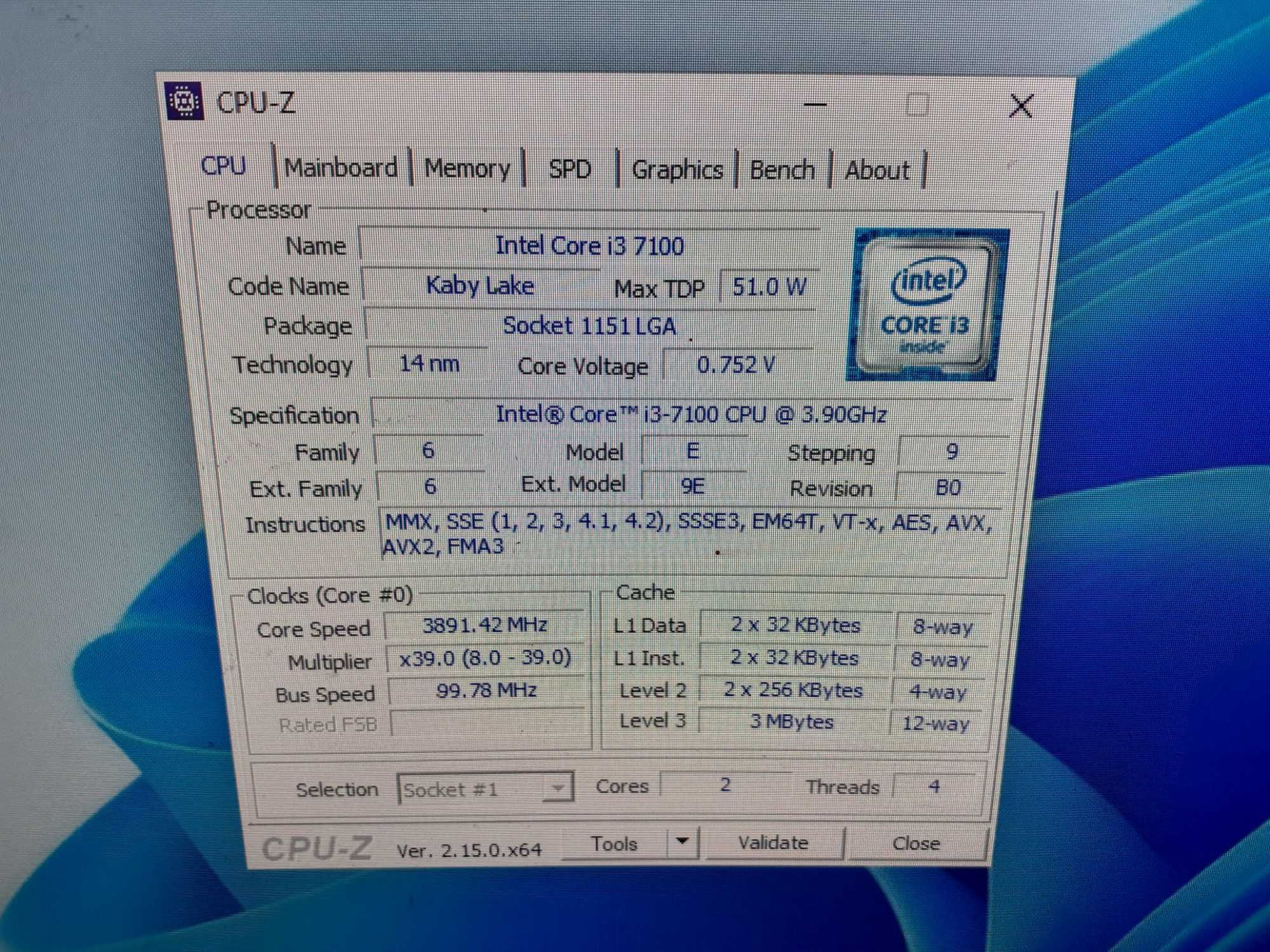 Kit gen 7, Core i3 7100 + placa  MSI H110 , suporta i7 7700