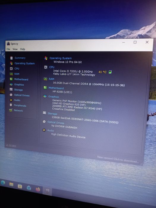 Laptop HP 17 inci i5 gen 7 ddr4,ssd