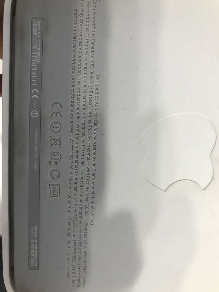 Apple airport router wireless
