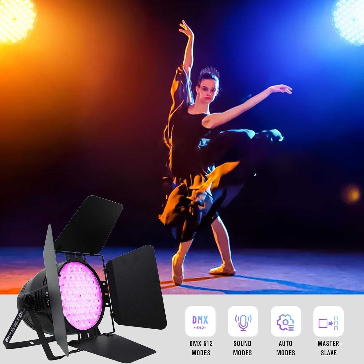 Сценично осветление с ламели Betopper 200W, CRI/RA>90 RGBW 4в1,5000 Lm