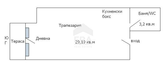 Едностаен южен апартамент за продажба, със завършване до ключ, в новоп