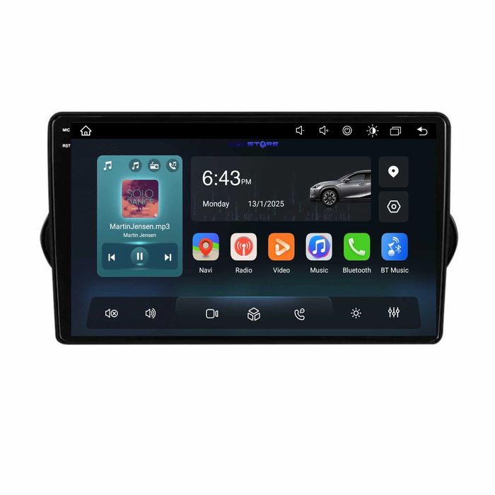 Navigatie Dedicata 10 Inch Fiat Fiorino/Qubo (2008 - 2017), Carplay