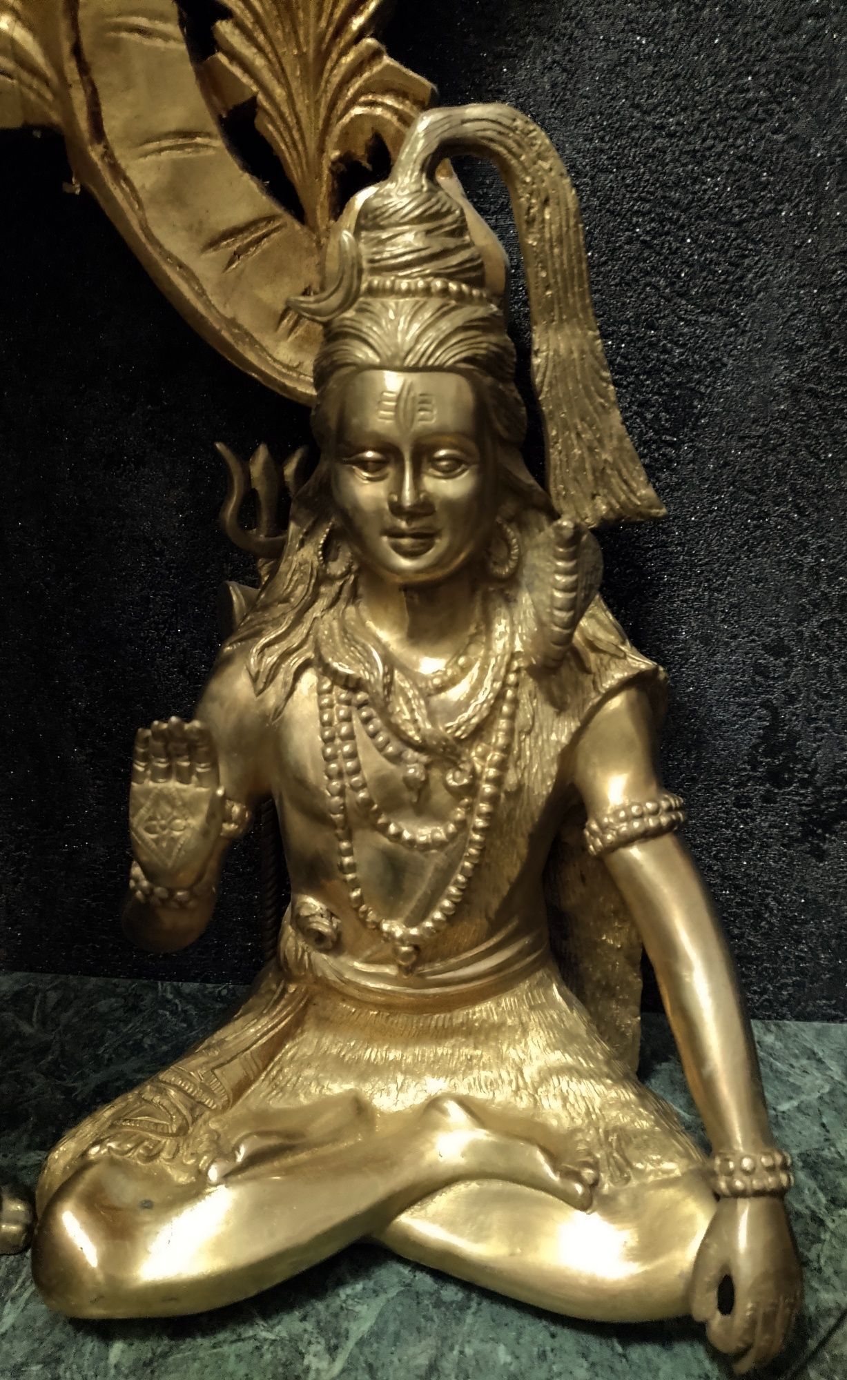 Sculptura din bronz masiv de dimensiuni impresionante Shiva piesa cu o