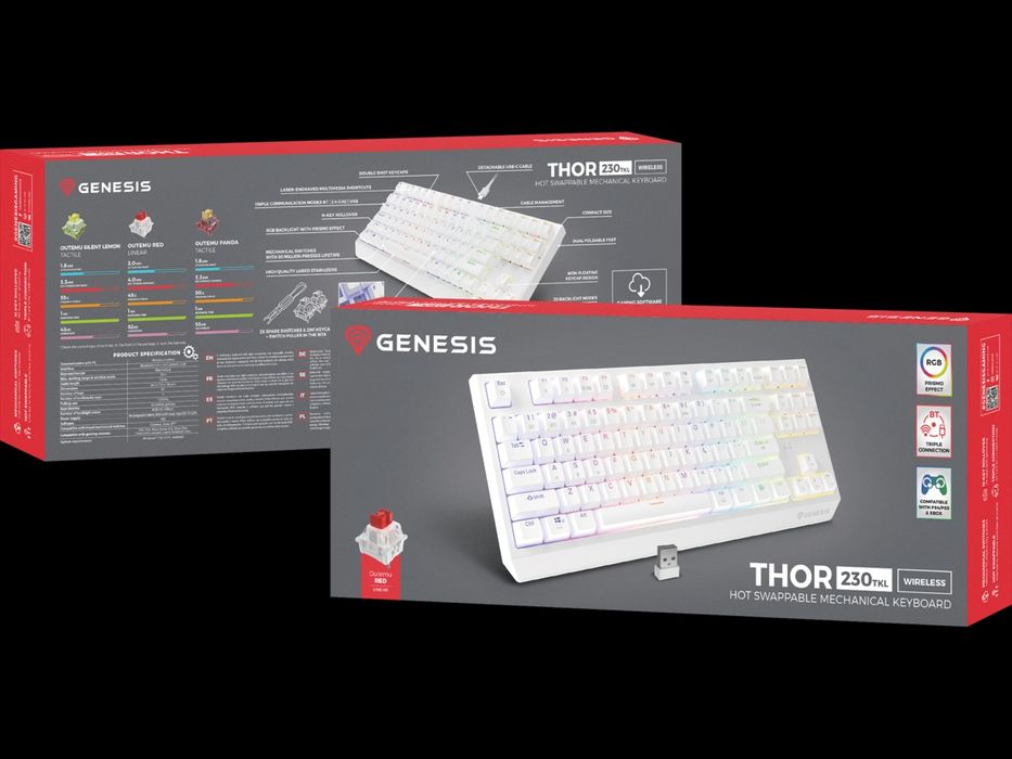 Genesis Thor 230 TKL Wireless US White
