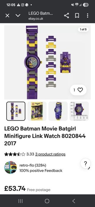 Детски часовник Lego DC comics 8020844 BATGIRL