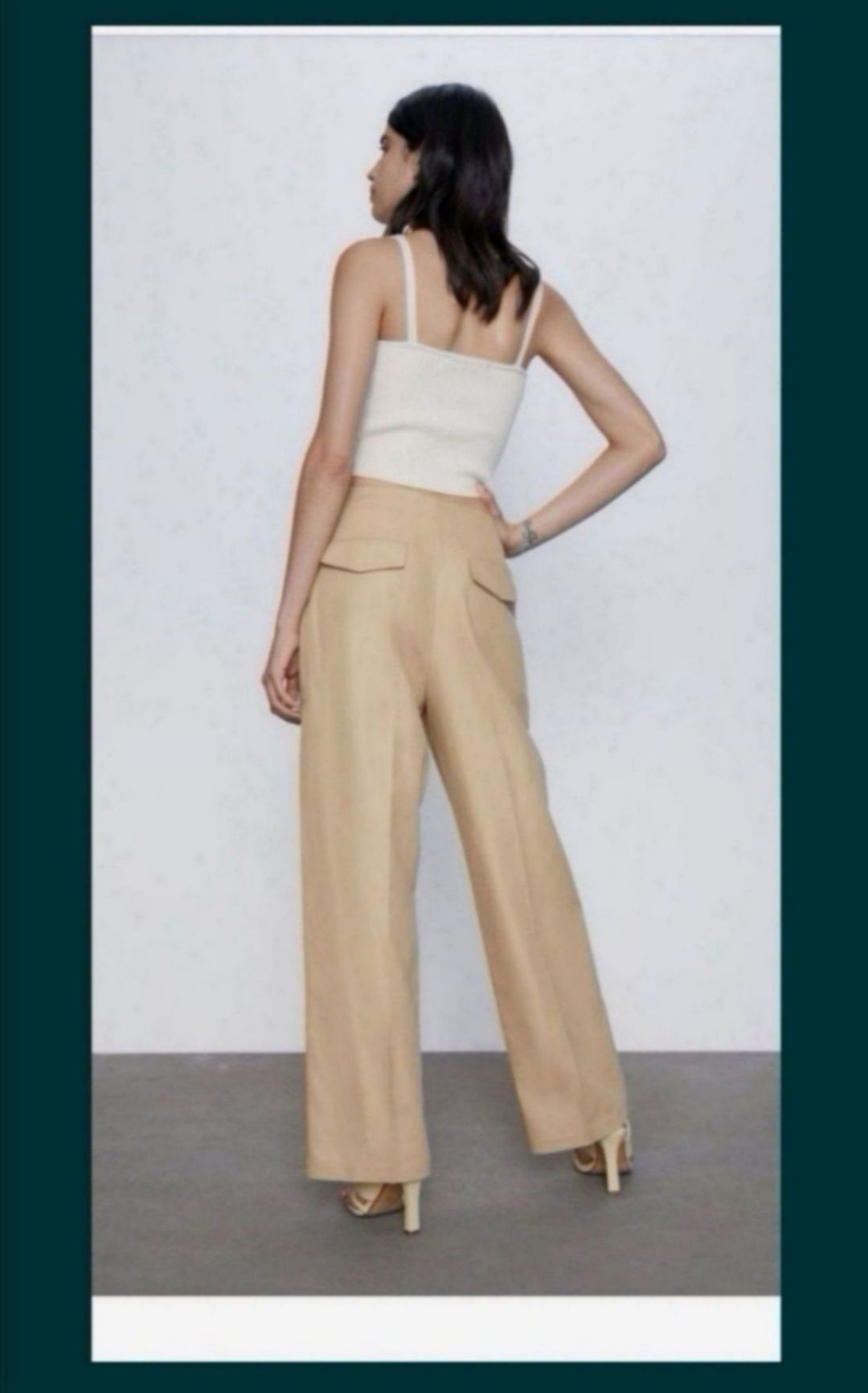 Pantaloni Zara din twill (H&M Mango