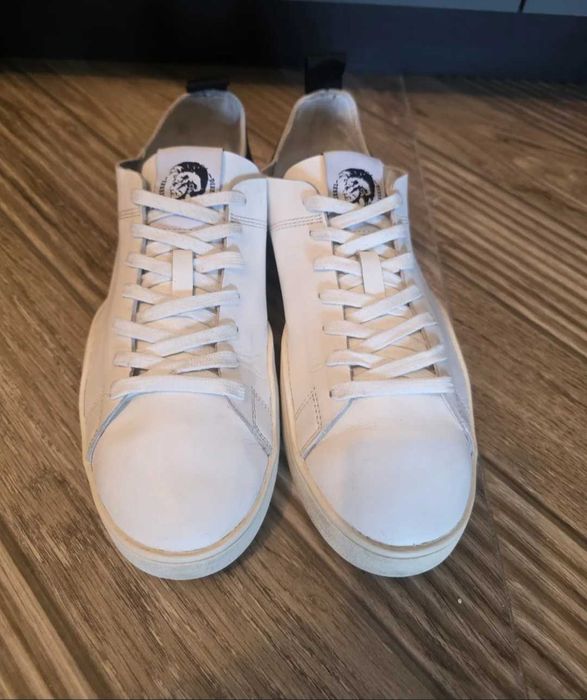 Мъжки обувки Diesel S-Clever, Bianco бели от ест. кожа , 44 номер