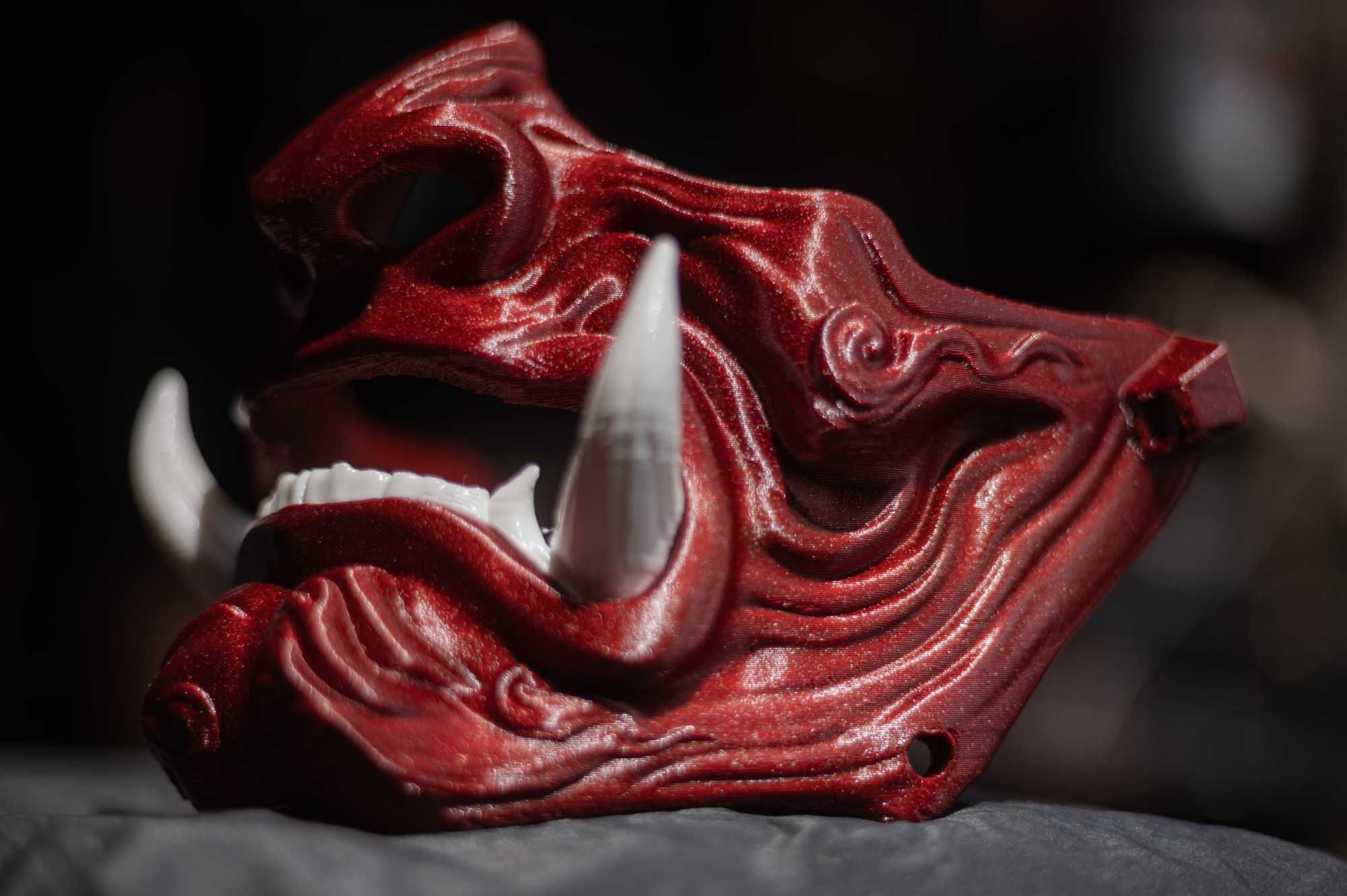 Японска маска самурай Yokai Japanese mask samurai oni декорация