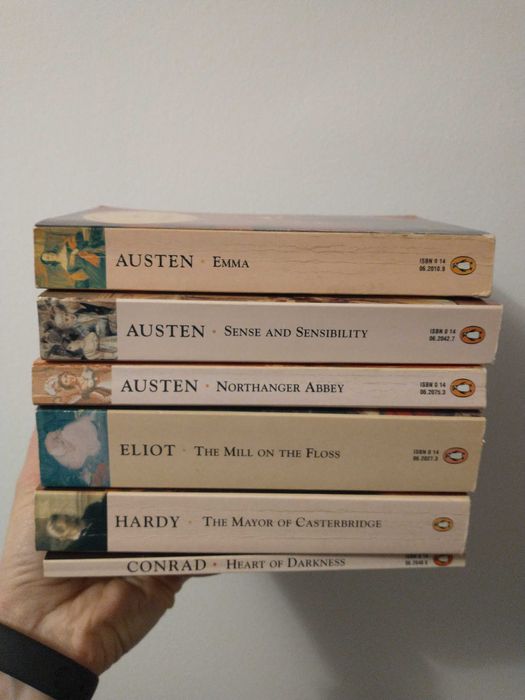 Set 6 carti Jane Austen + Thomas Hardy + George Elliot + Joseph Conrad