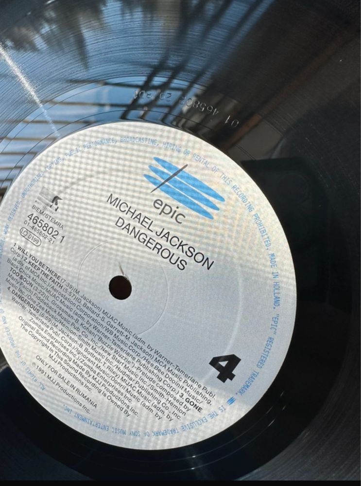 15 seturi Vinyl Michael Jackson Dangerous 1991 Sony noi