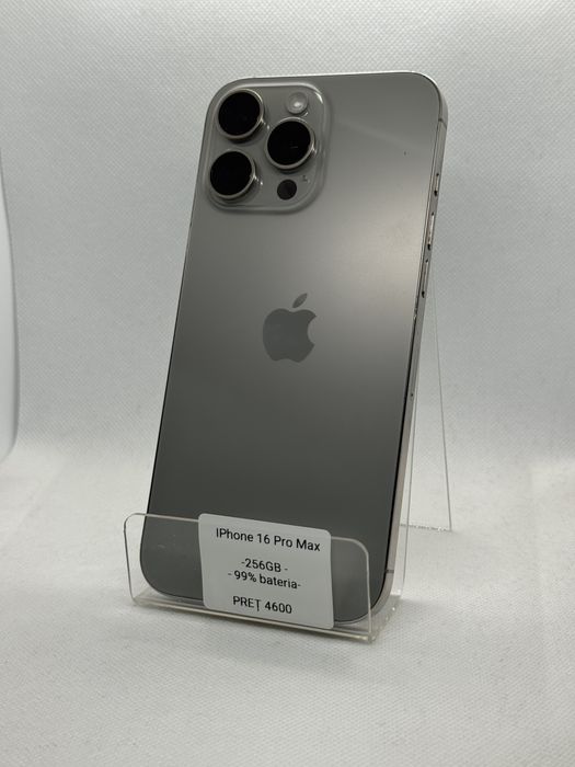 Magazin Vindem: Iphone 16 Pro Max, 256GB, 99% bateria