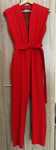 Salopeta rosie slim fit, marimea 36