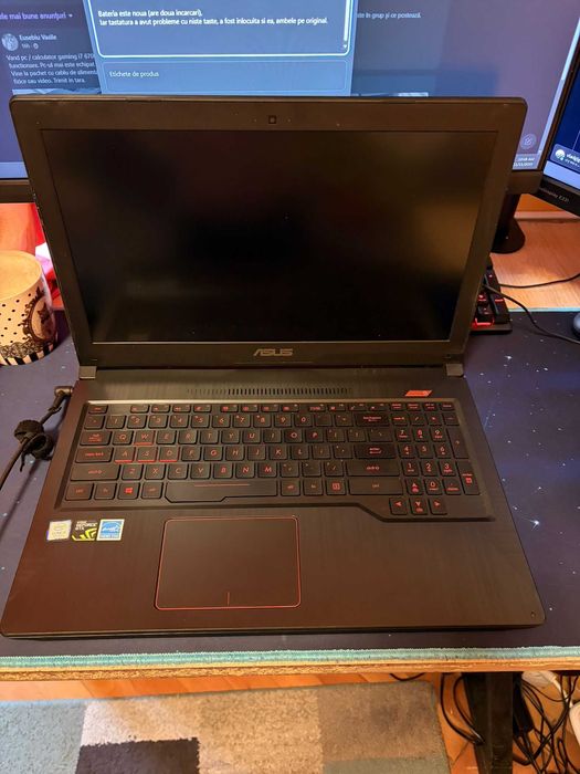 Laptop gaming ASUS FX503V - Foarte bine întreținut!