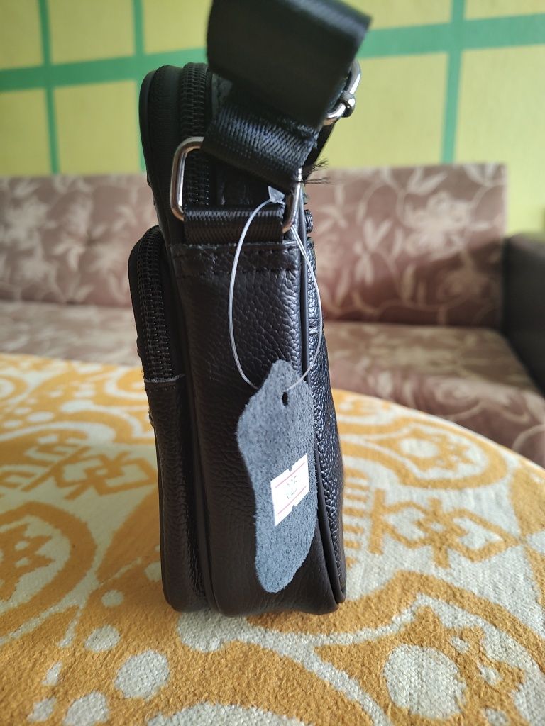 Мъжка чанта естествена кожа