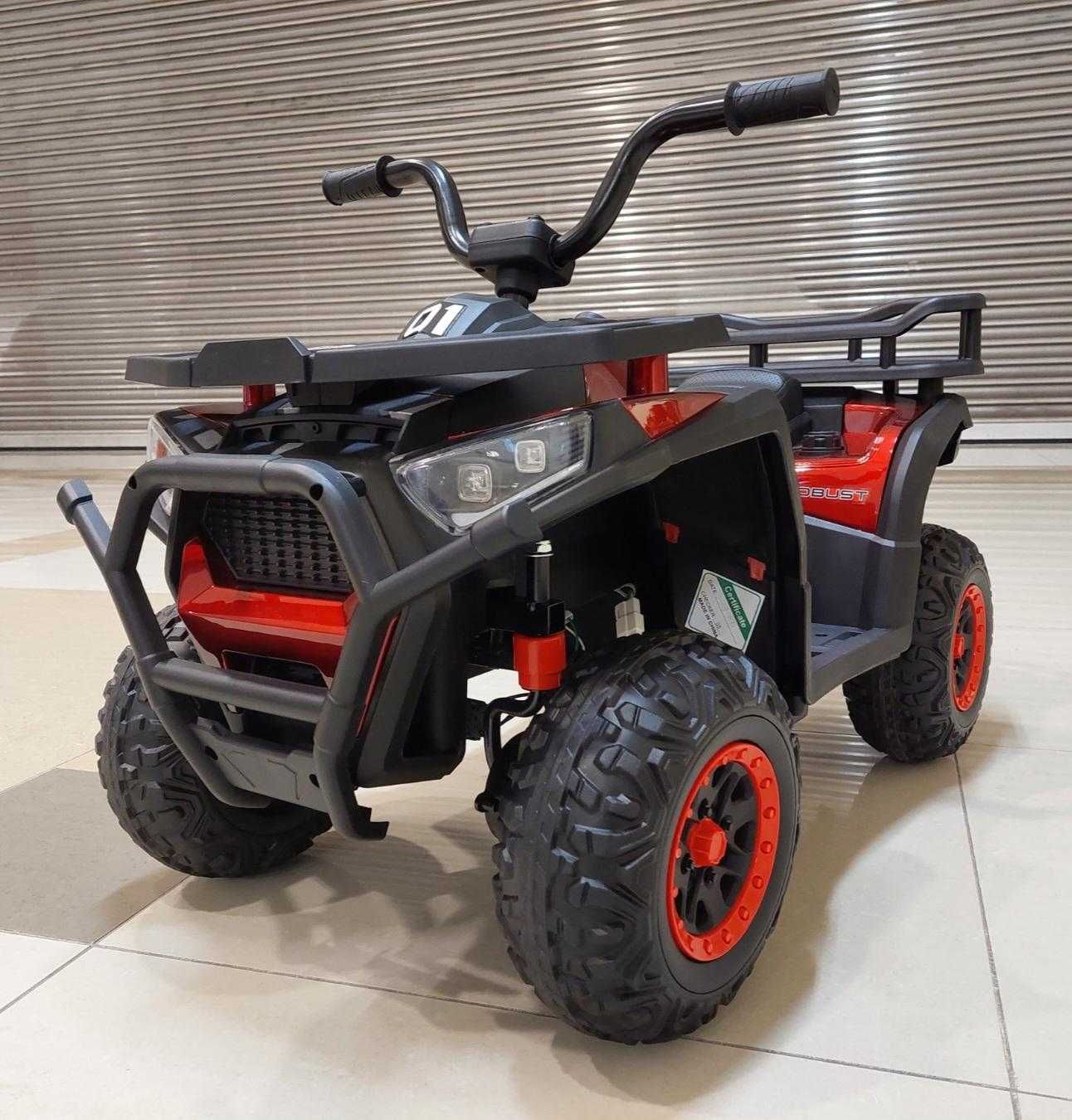 Акумулаторен бъги MINI 4X4 12V,MP3  с меки гуми  с Кожена седалка
