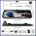 camera frontala oglinda 9.66" cu camera spate Dual Full HD 1080P