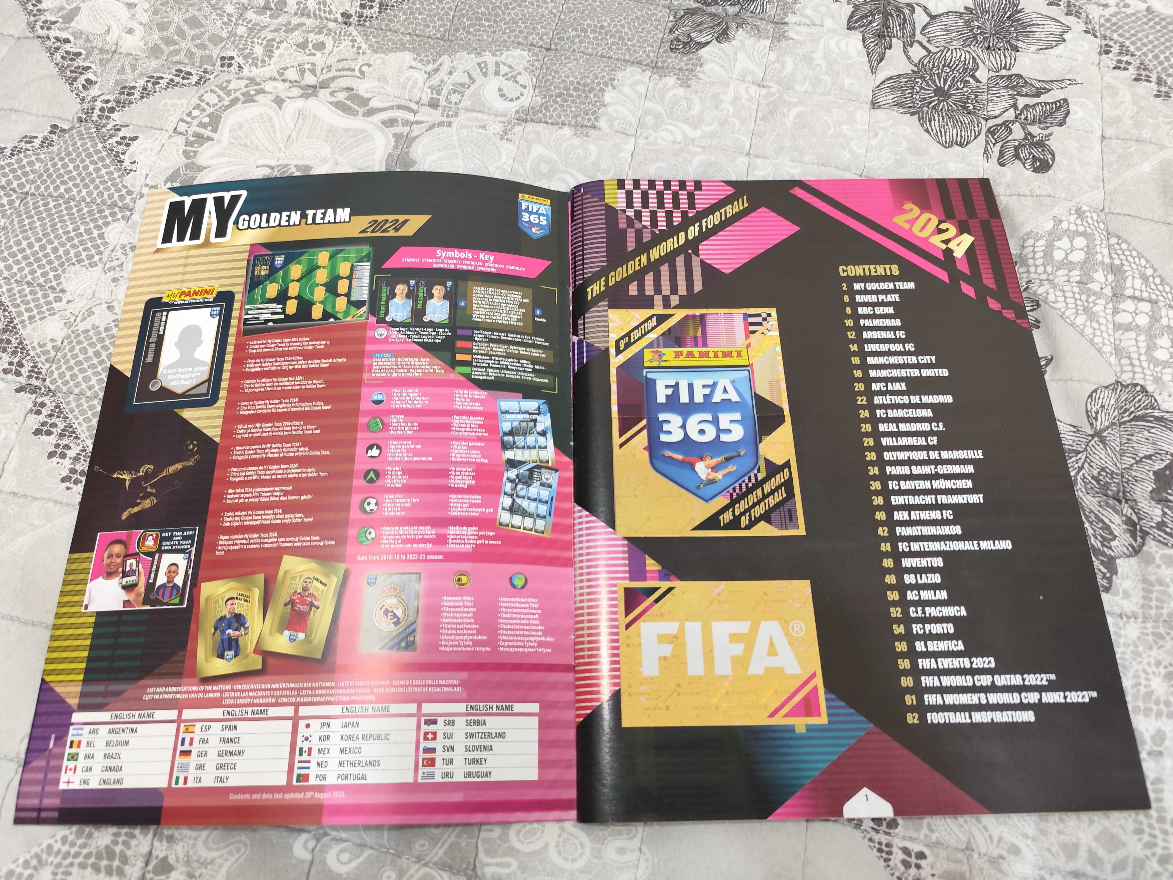 Panini Панини Fifa 365 2024 попълнен стикер албум