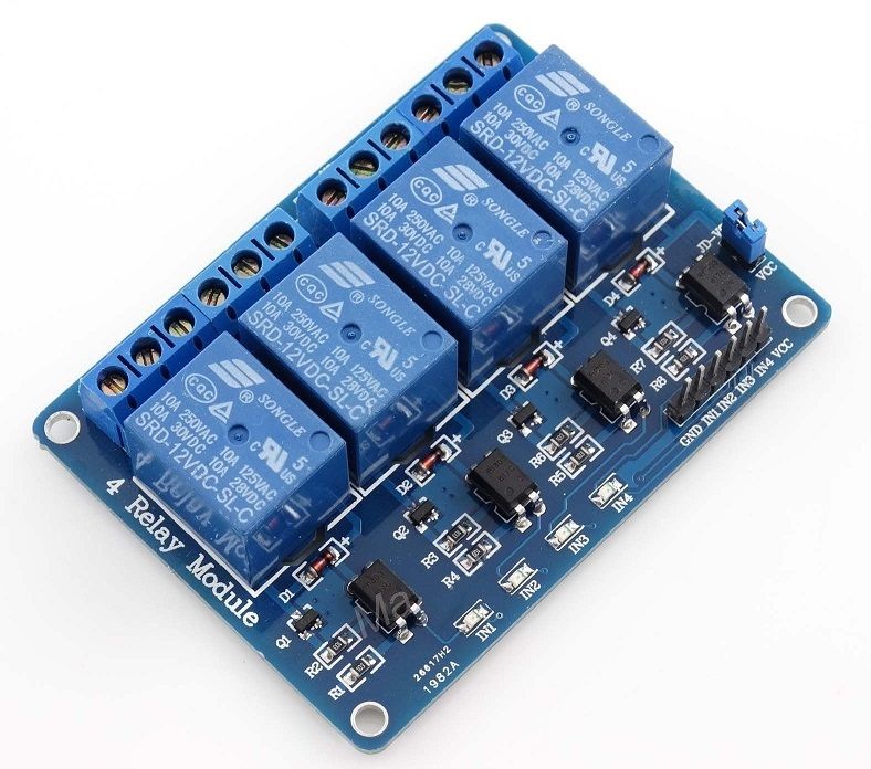 Modul cu 4 relee 5V, 12V si 24V optocuplor TTL, releu Arduino auto arm