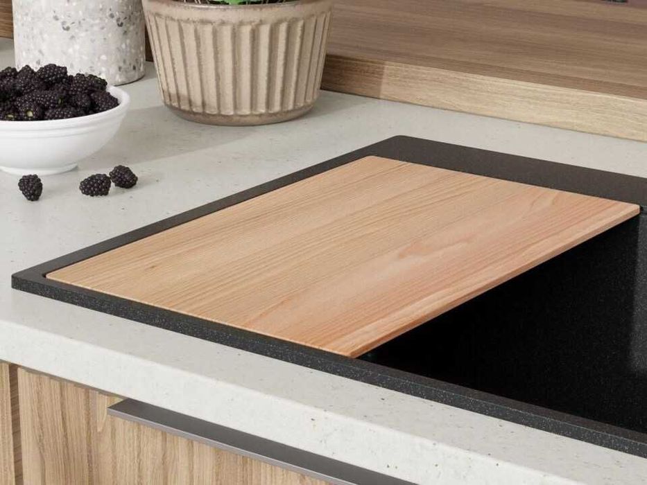 Графит кухненска гранитна мивка Осло 80 Duo Top 780x500 мм