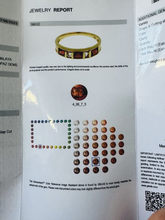 Inel aur 18k certificat GWLAB