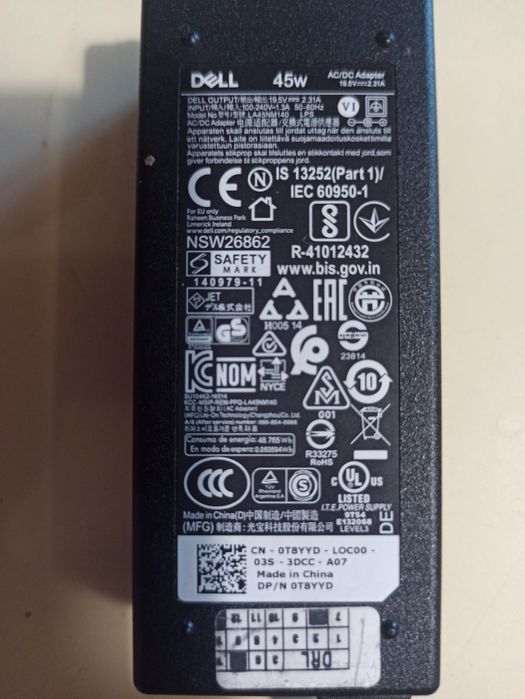 Incarcator alimentator laptop dell 19,5v 2,31A