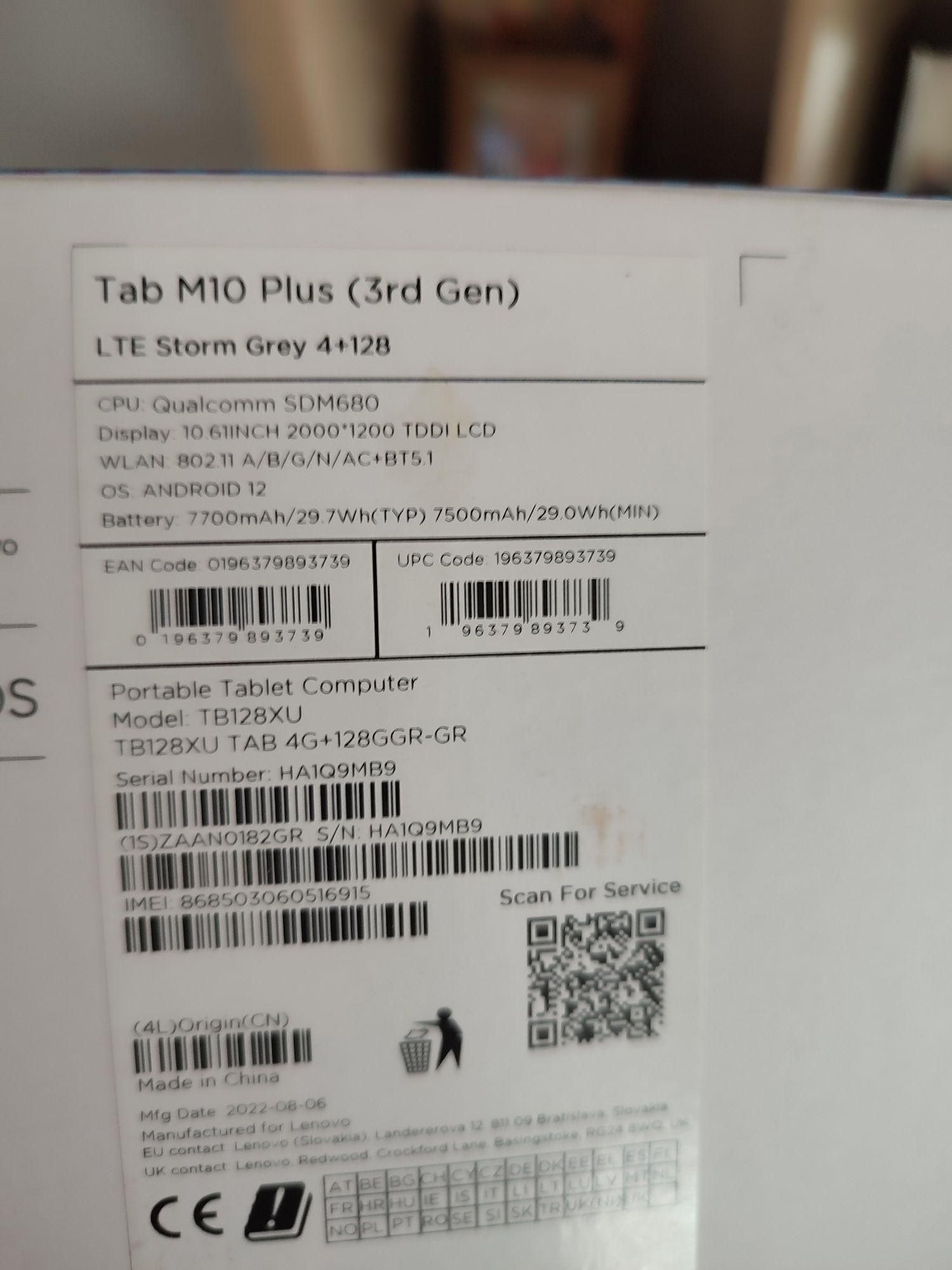 Tableta Lenovo Tab M10 Plus