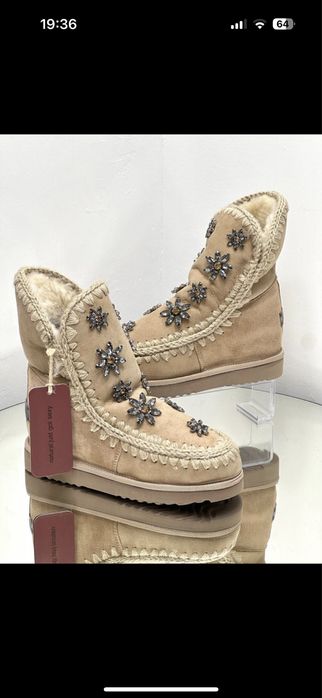 Ghete Mou piele naturala blana naturala 40