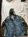 Geaca blugi cu maneci army H&M