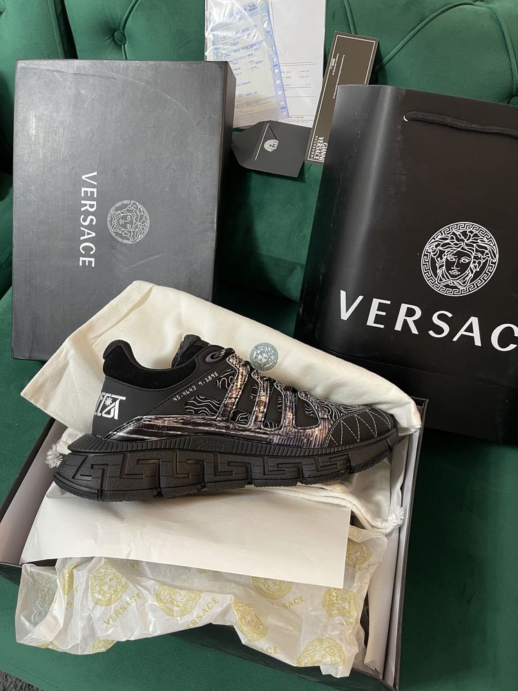 Adidasi Versace piele naturala Full Box Premium