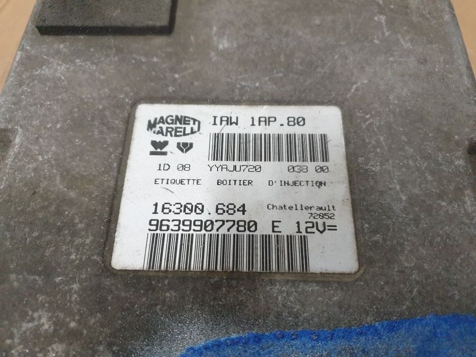 Calculator motor PEUGEOT 206 Hatchback 2A/C 1998 - > 1.1 1.1 HFY (TU1JP) Magneti Marelli 16300.684 9639907780E
