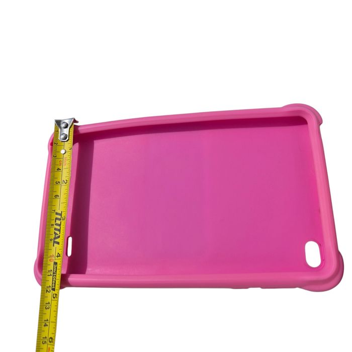 Husă roz silicon pentru tabletă copii QunyiCO Y7  Roz suport albastru