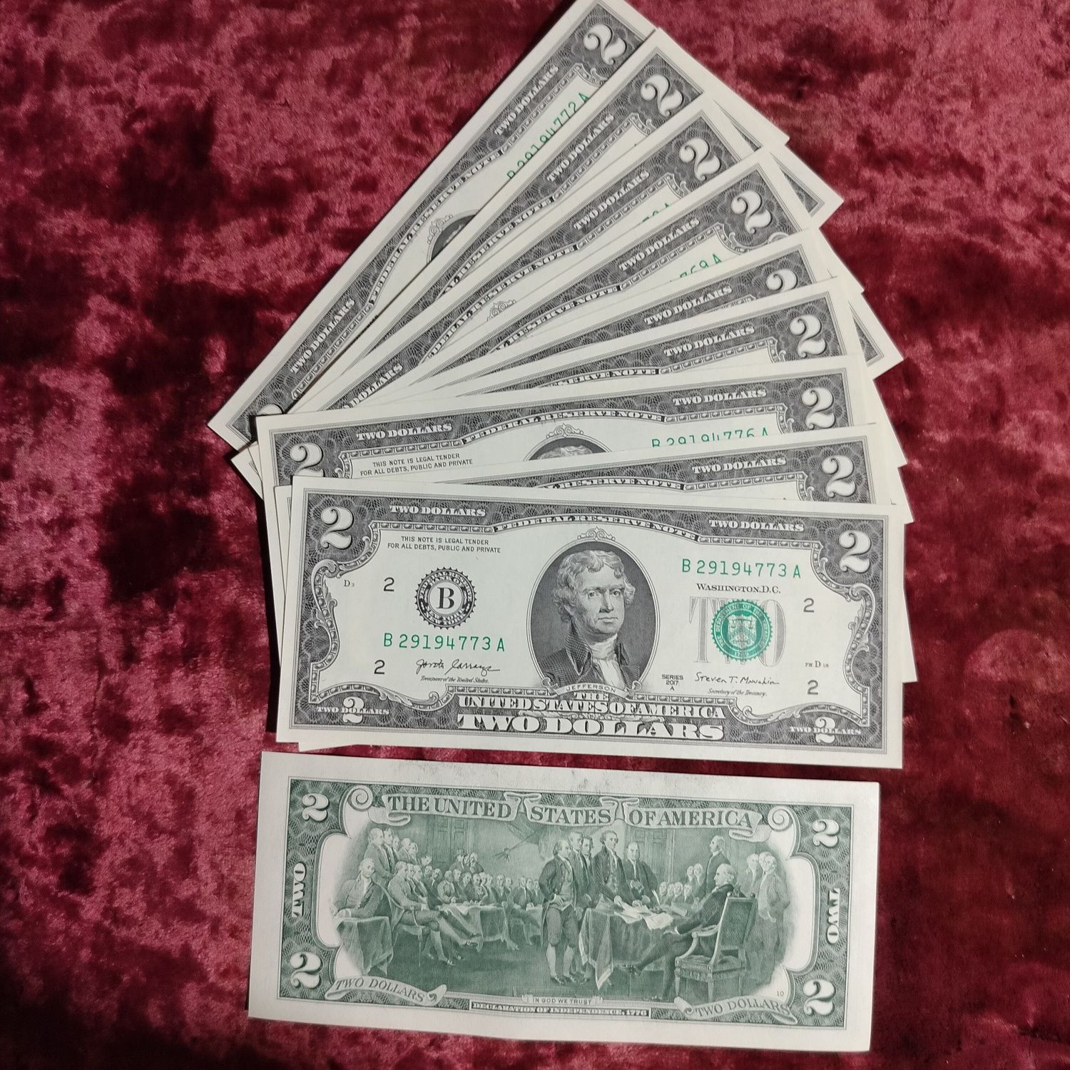 2 доллара банкнота