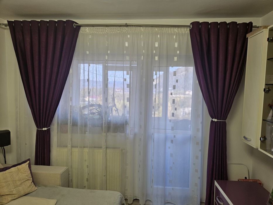 Draperie+perdea + suporturi prindere