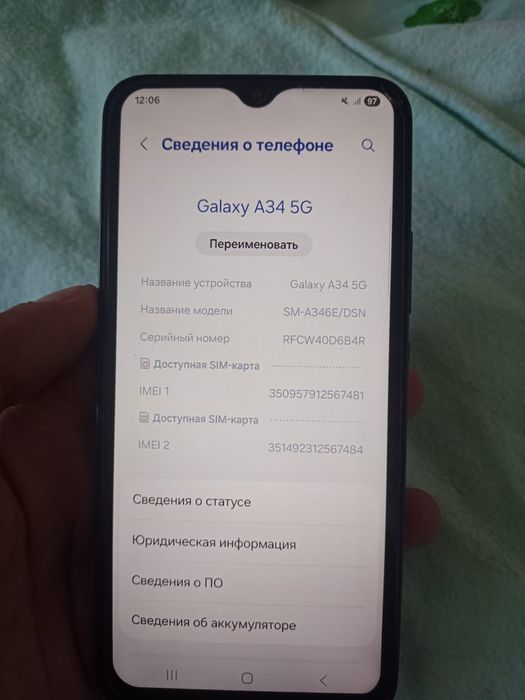 Продам смартфон Самсунг а 34
