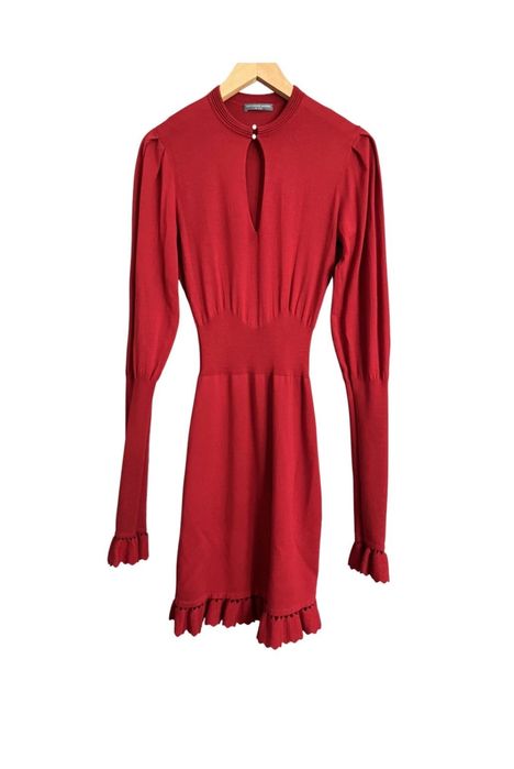 Alexander mcqueen червена рокля