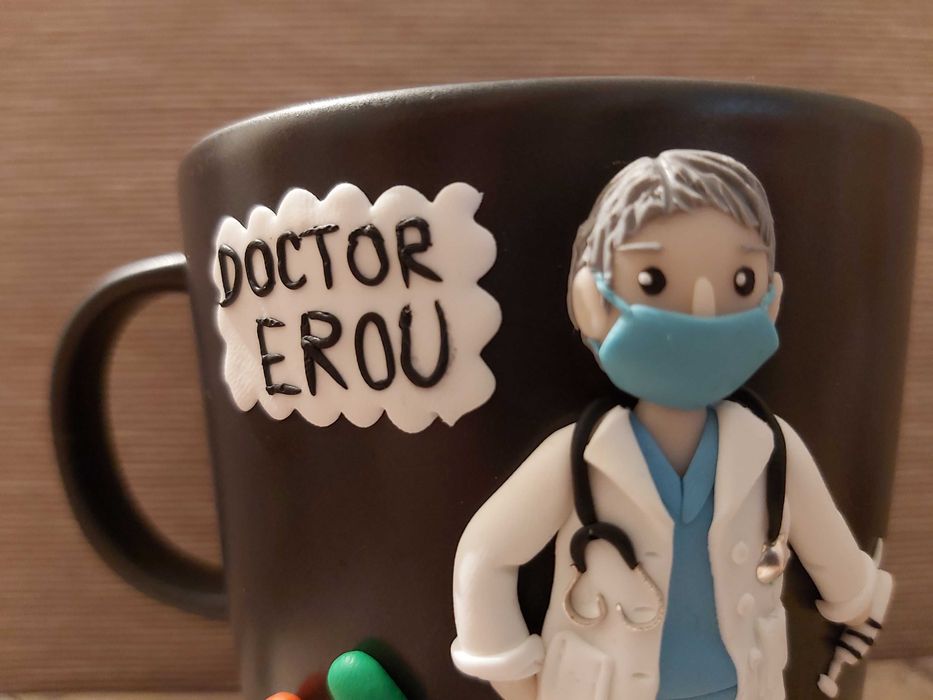 Cadou cana personalizata doctor/doctorita handmade