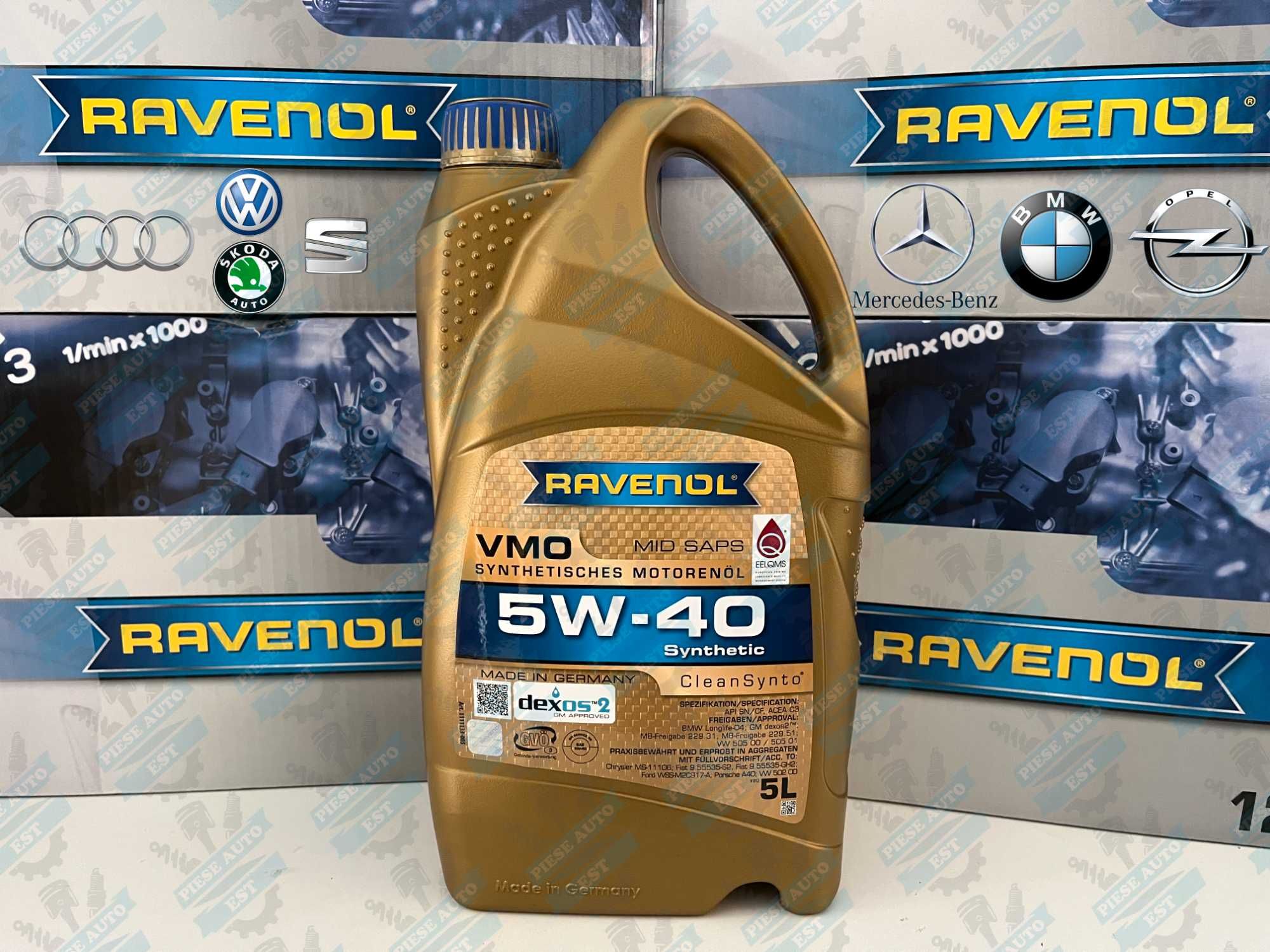 Ulei Ravenol 5w40 5l VMO Audi, VW, Seat, Skoda, BMW, Mercedes, Opel