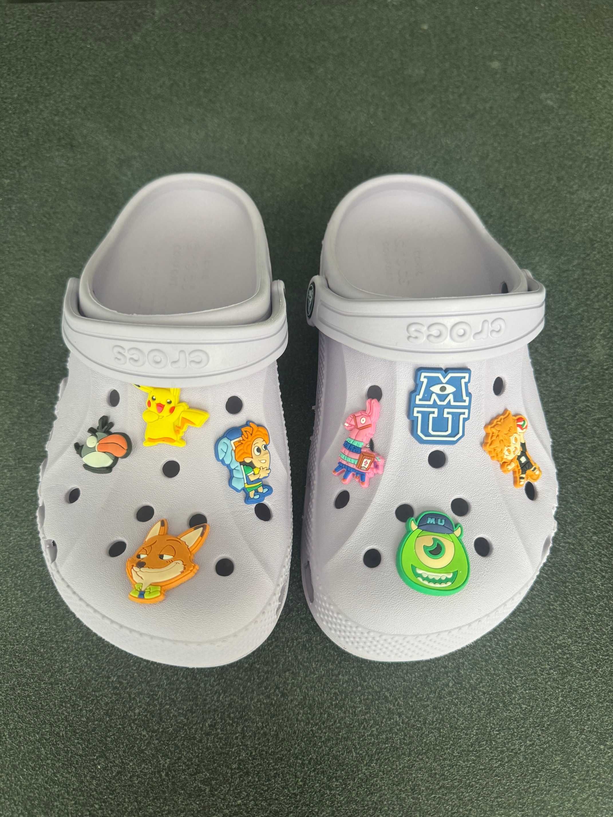 CROCS papuci fete culoare mov deschis masura J2 (33-34) cu jibbitz