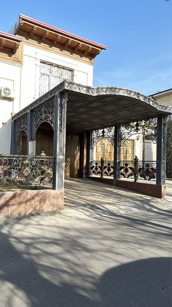 Кованые изделия из металла. Цех Решетка, ворота, навес