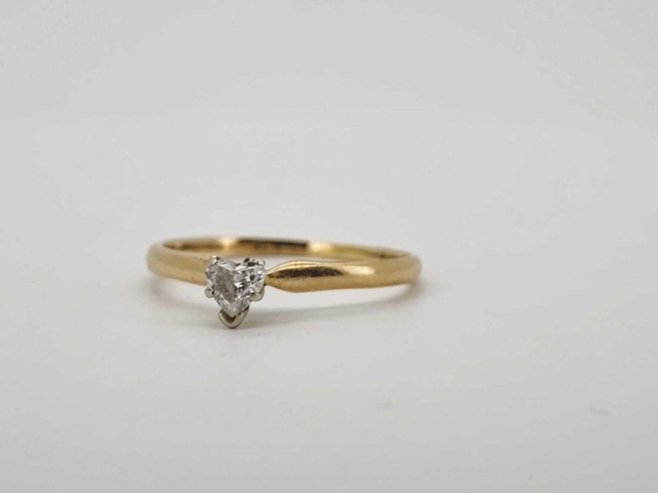 Inel ur 14k cu diamant 0.3ct