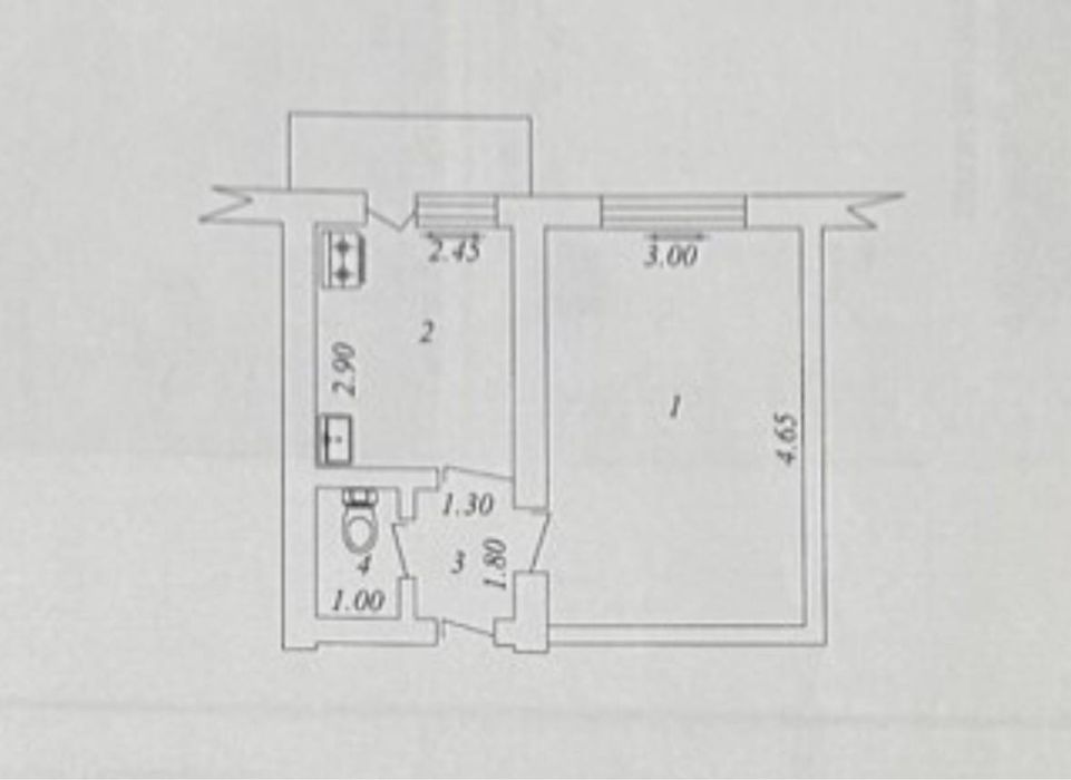 Мирзо Улугбекский район. Ул Олимлар. IT Park. 1комнатная. Без ремонта