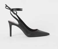 Pantofi sandale stileto negri noi H&M marimea 39
