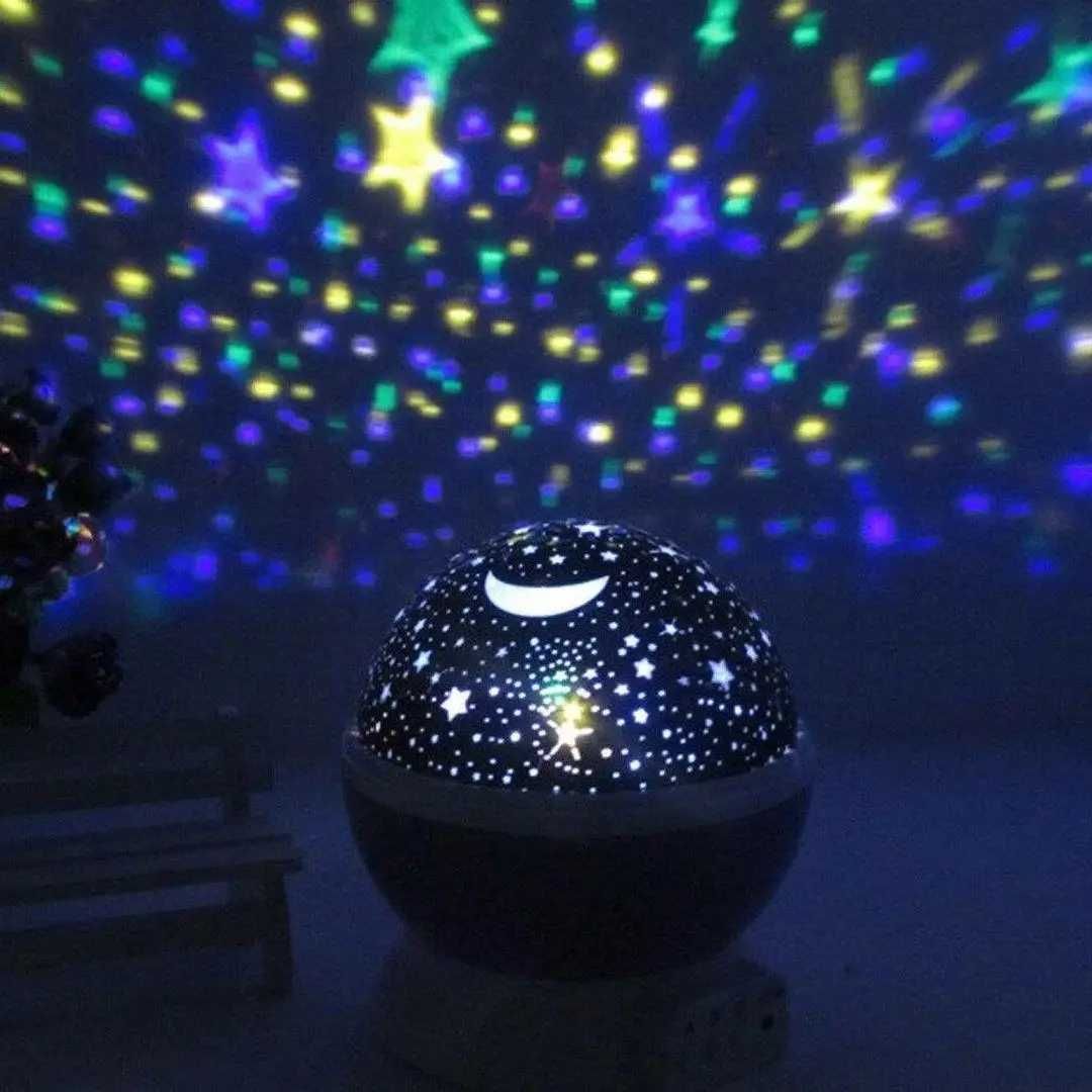 Светильник детский ночник-проектор "Звездное небо" вращающийся