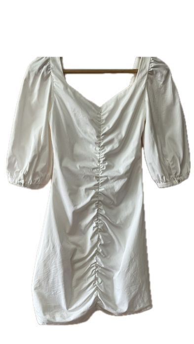 Rochie albă scurtă - Zara - Purtată o singură dată - Fără defecte- XS